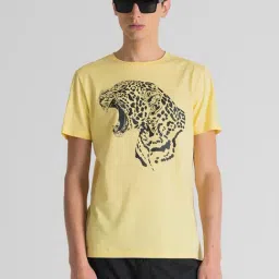 Antony Morato Yellow Printed Round Neck T-Shirt-image-17