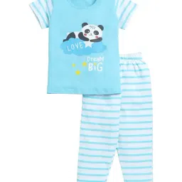 Todd N Teen Kids Blue & Black Cotton Printed T-Shirt Set-picture-25