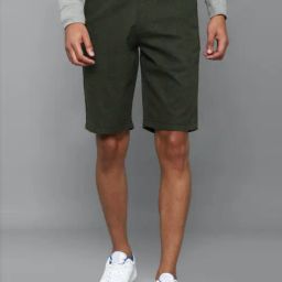 Allen Solly Olive Cotton Printed Shorts-image-16