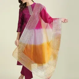 Dupatta Bazaar Pink Zari Work Dupatta-image-35