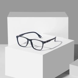 Enrico Eyewear Matte Black Square Unisex Eye Frames - Computer Glasses image 1