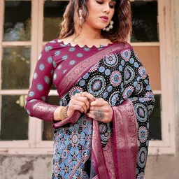 DIVASTRI Woven Design Zari Paithani Saree-image-30