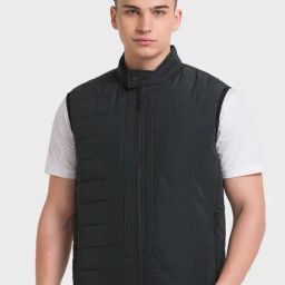 Colorplus Green Tailored Fit Quilted Jacket-image-8