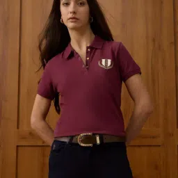 U.S. Polo Assn. Wine Cotton Regular Fit Polo T-Shirt-picture-2
