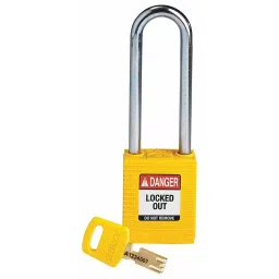BRADY Lockout Padlock with 1 Key Nylon Yellow, 55JX51-picture-29