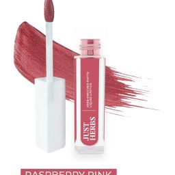 JUST HERBS Herb-Enriched Matte Liquid Lipstick Raspberry Pink - 2 ml image 1