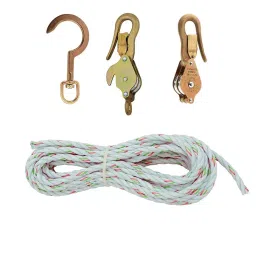 Klein Tools Block and Tackle, Spliced to Block 268, w/Hook 258 H1802-30S-10
