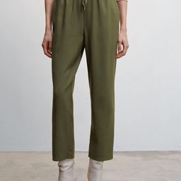 MANGO Women Regular Fit Cropped Trousers-picture-15