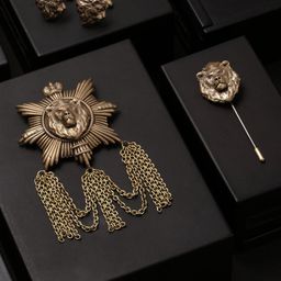 COSA NOSTRAA Men Gold-Tones The Almighty Lion Accessory Gift Set-image-44