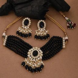 Fida Ethnic Black Jewellery Set-image-48