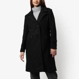 Campus Sutra Black Regular Fit Long Coat-image-77