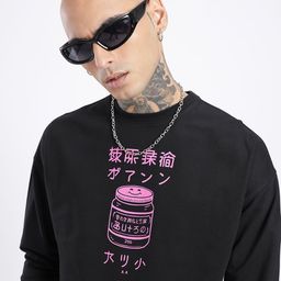 glitchez City Cool Printed Cotton Terry Oversized Sweatshirt-image-93