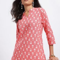 Anouk Rustic Floral Printed Mandarin Collar Straight Kurti-image-95