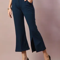 Myshka Blue Flare Fit Pants-image-42