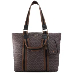 Aldo Brown Printed Large Tote Handbag with Pouch-picture-45