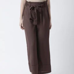 KASSUALLY Brown Regular Fit Mid Rise Trousers-picture-20
