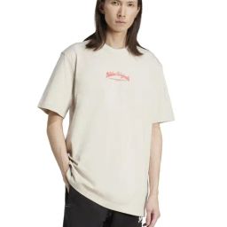 Adidas Originals Beige Cotton Loose Fit Sports T-Shirt-image-44