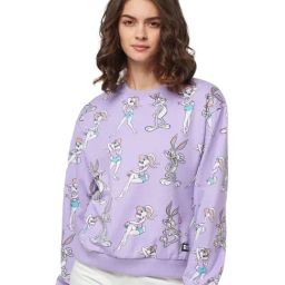 The Souled Store Lavender Printed Sweatshirt-image-57