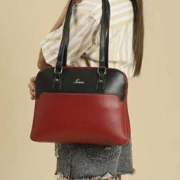 Lavie Lit Mobox Red Synthetic Solid Laptop Tote Handbag-image-46