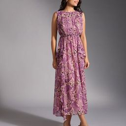 20Dresses Ethnic Motifs Printed Georgette Ruffles Fit & Flare Dress-picture-46