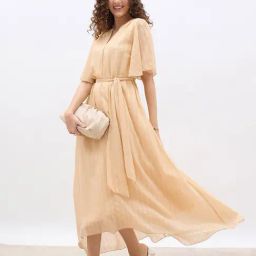 Styli Yellow Regular Fit Striped Dress-image-37
