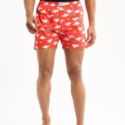SHOWOFF Red Slim Fit Printed Boxers-image-30
