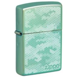 Zippo Green Brass Camouflage Graphic Green Brass Windproof Pocket Lighter-40