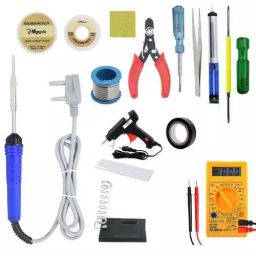 Hillgrove 15 Pcs 25 W Flat Tip Soldering Iron Machine Tool Kit, HGFC002-11
