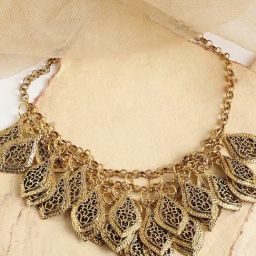 SOHI Gold Designer Stone Necklace-image-58