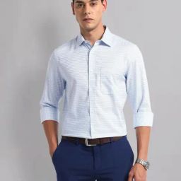 Ad By Arvind Grey Cotton Regular Fit Checks Shirts-image-85