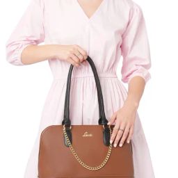 Lavie Brown Solid Medium Shoulder Handbag-15