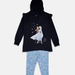 Pantaloons Junior Blue Printed Full Sleeves Top with Pants-image-29