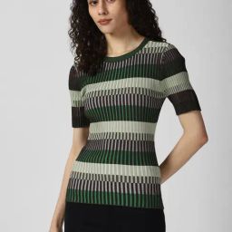 Van Heusen Multicolor Striped Top-image-62