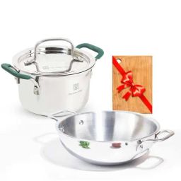 The Indus Valley Silver Stainless Steel Cookware Kadhai (4.6 L)-10