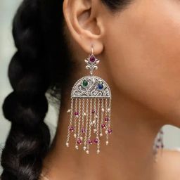 Shaya 92.5 Sterling Silver Feeling Haseen Drop Earrings for Women-image-69