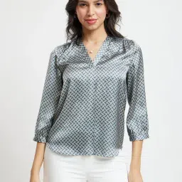 Fablestreet Grey Printed Top-image-37