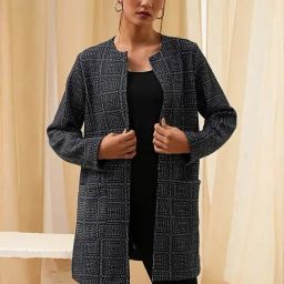 Biba Indigo Regular Fit Printed Jacket-picture-36