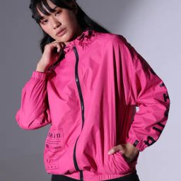 Hubberholme Pink Graphic Print Oversized Wind Cheater-image-28