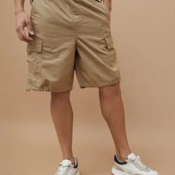 Fame Forever By Lifestyle Khaki Regular Fit Cargo Shorts-image-83
