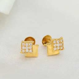 Malabar Gold and Diamonds 22k Gold Earrings for Women-picture-3