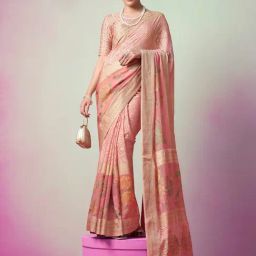 Elora Peach Woven Saree-picture-26
