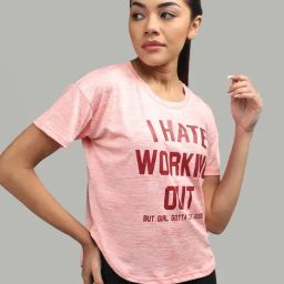 Chkokko Peach Printed T-Shirt-48