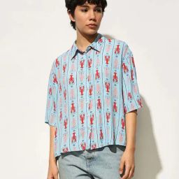 Only Blue Printed Shirt-image-17