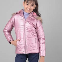 Crimsoune Club Kids Pink Solid Full Sleeves Puffer Jacket-image-27