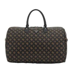 Guess Brown Wilder Logo Weekender Duffle Bag-image-12