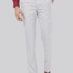 Park Avenue Grey Regular Fit Checks Trousers-picture-25