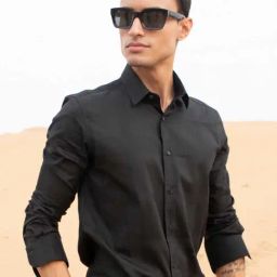 Rare Rabbit Black Regular Fit Checks Shirt-image-37