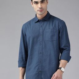 Blackberrys Men Floral Printed Dart Detail Pure Cotton Casual Shirt-image-41