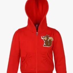 StyleStone Kids Red Squirrel Embroidered Hood Jacket-image-22