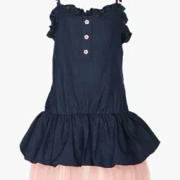 StyleStone Kids Blue Solid Dress-picture-29